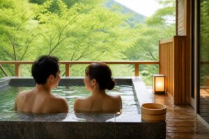 カップルで桜を楽しめる温泉宿は？
